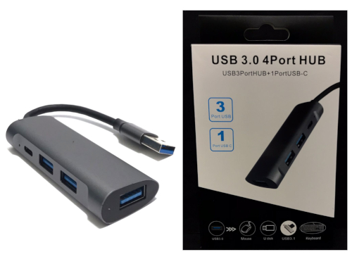 2030 USB 3.0 4-Port Hub (3xUSB 3.0 + 1xType C)